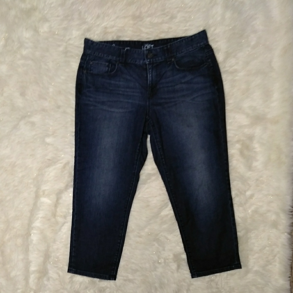 Ann Taylor Loft Curvy Crop Denim